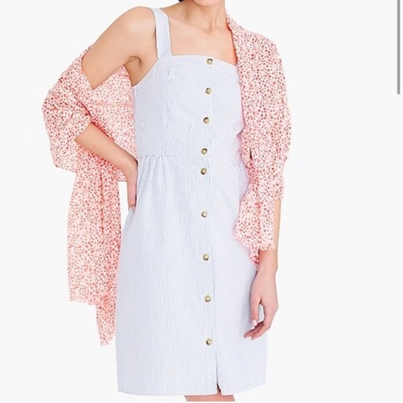 J. Crew Dresses & Skirts - JCREW | Blue Seersucker Button Front Mini Dress
